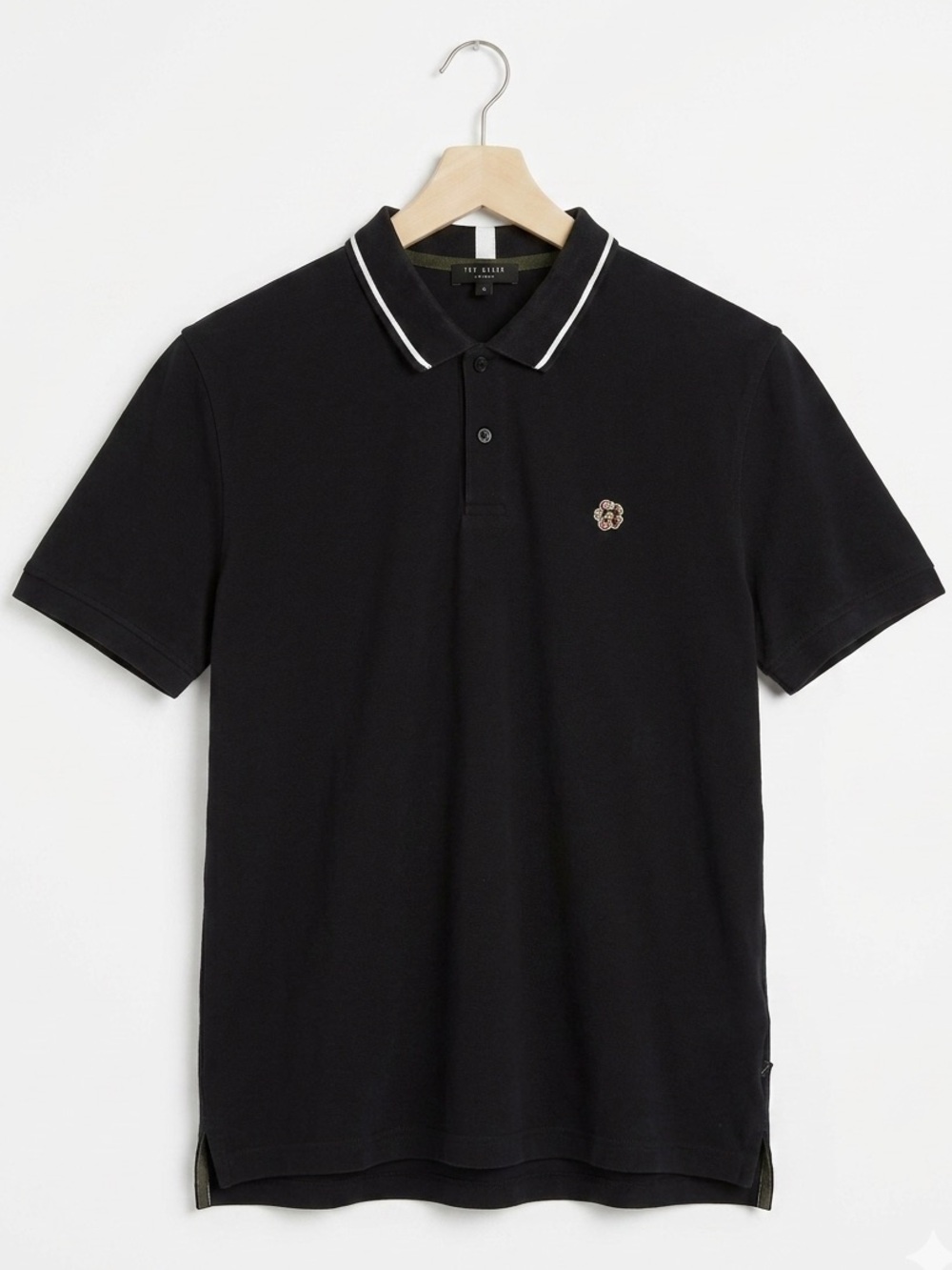 Ted Baker Camdn Pique Polo Black Short Sleeve Shirt Mens UK 5 / US L